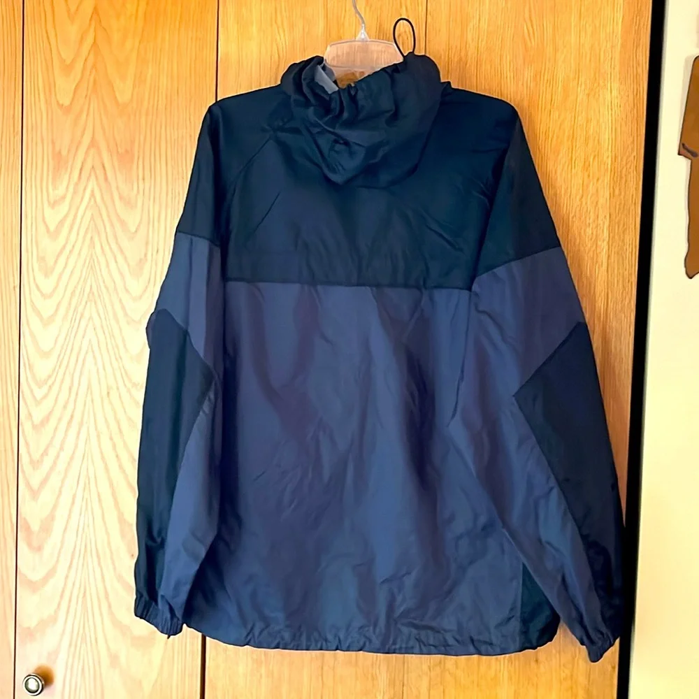 Columbia Jacket Men’s Large Black Packable Hooded Windbreaker Lightweight Rain - Picture 2 of 8